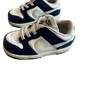 Nike Dunk Low TD Midnight Navy Volt Tint Toddler 7C Sneakers FB9107-127